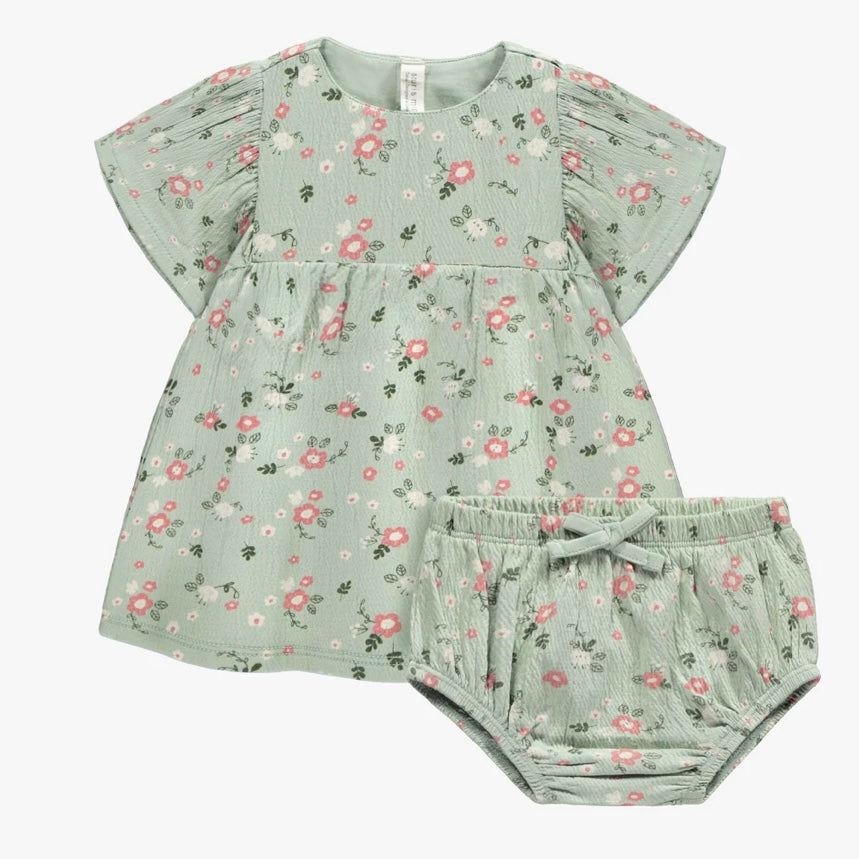 Souris Mini Infant Floral Dress with Bloomers in Blue – Moorestock Mini