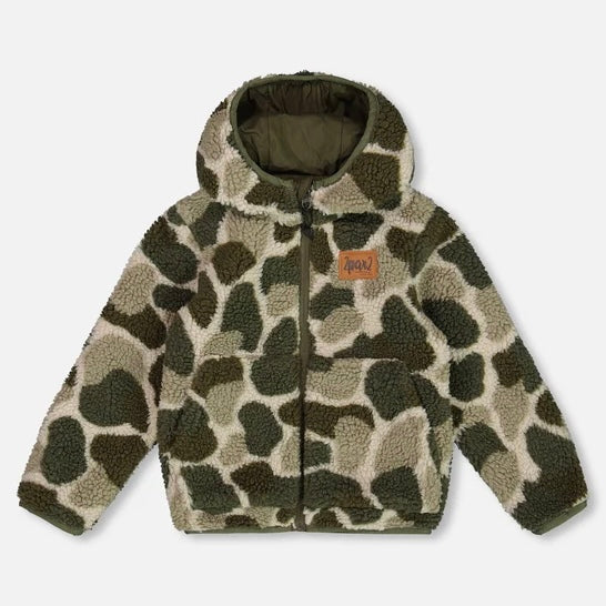 Fuzzy camo jacket outlet